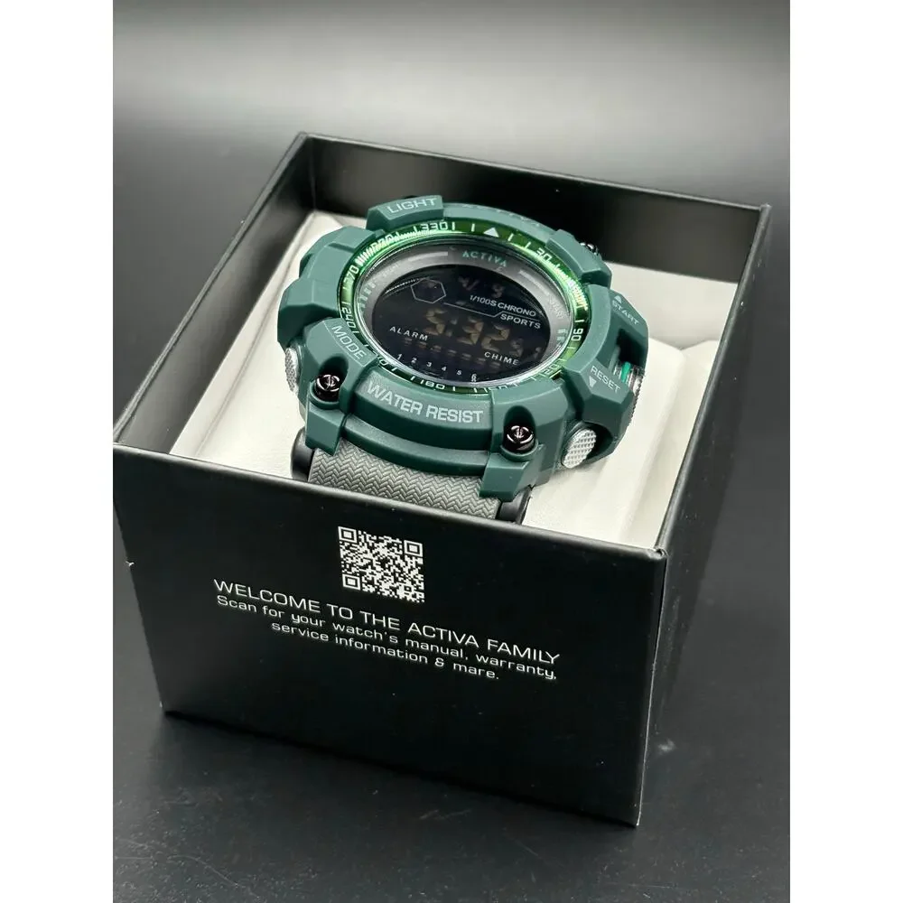 Activa X Invicta Men's 56mm Digital Watch green/black color ACW8020 series